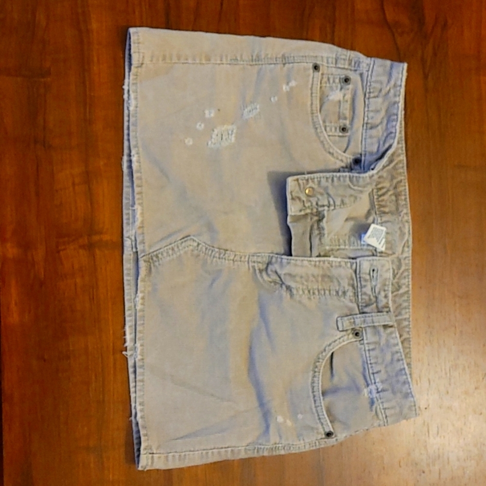 American Eagle distressed corduroy mini skirt